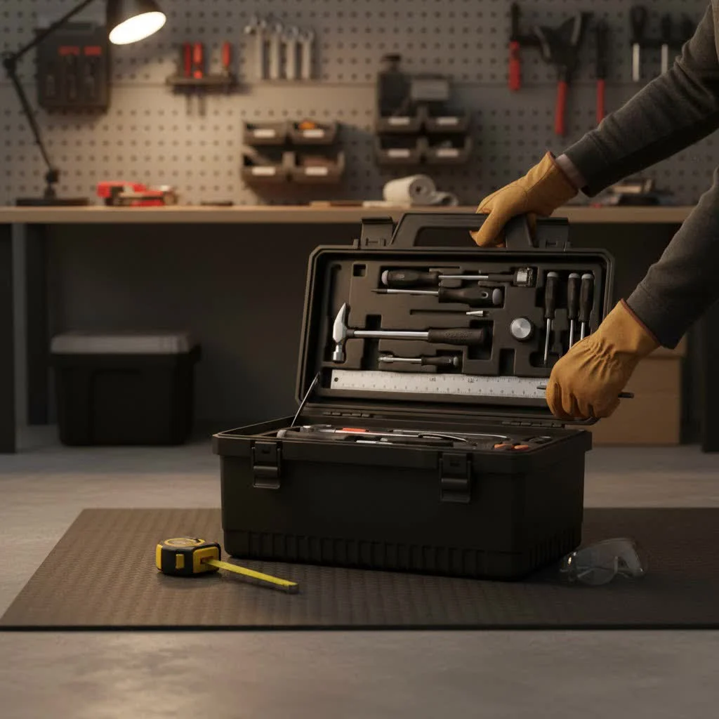 Milwaukee Packout rolling tool box with various stacked modules