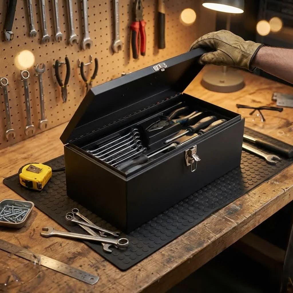 Weather Guard Pack Rat tool box in a truck bed